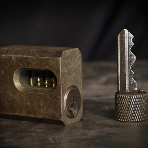 Cutaway Practice Lock - Serrated Pins